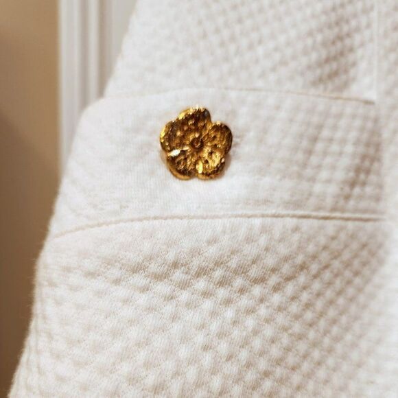 Adrienne Vittadini White Sleeveless Textured Midi Dress Sz 4 - Picture 3 of 4